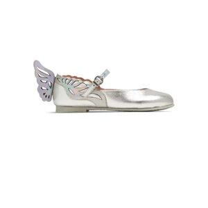 Sophia Webster Silver Winged Kids Dress Shoes